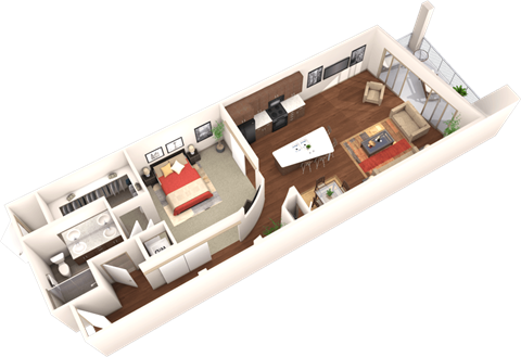 Veranda Highpointe Apartments Evans 2D Floor Plan